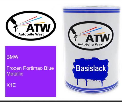 BMW, Frozen Portimao Blue Metallic, X1E: 500ml Lackdose, von ATW Autoteile West.